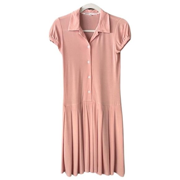 Boulevard Womens Midi Dress Size Small Pink Front Pleated Twirly Dress - Picture 1 of 6